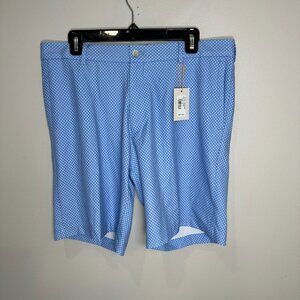 Peter Millar Performance Golf Shorts Size 34 NWT Carrboro Seagrass Wicking